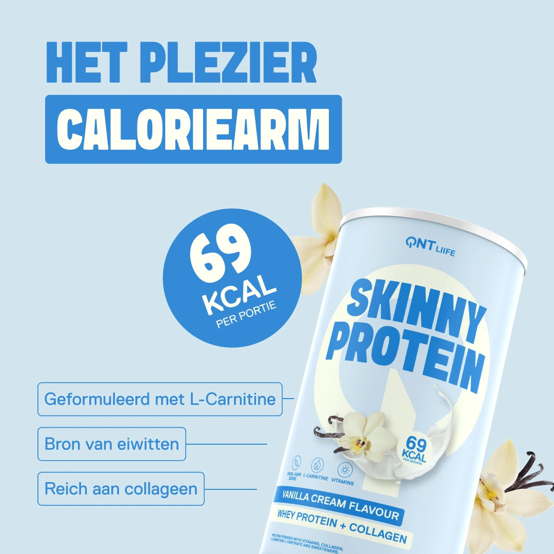 Skinny Protein LIIFE vanille — 12 g eiwit per portie met een zachte vanillesmaak