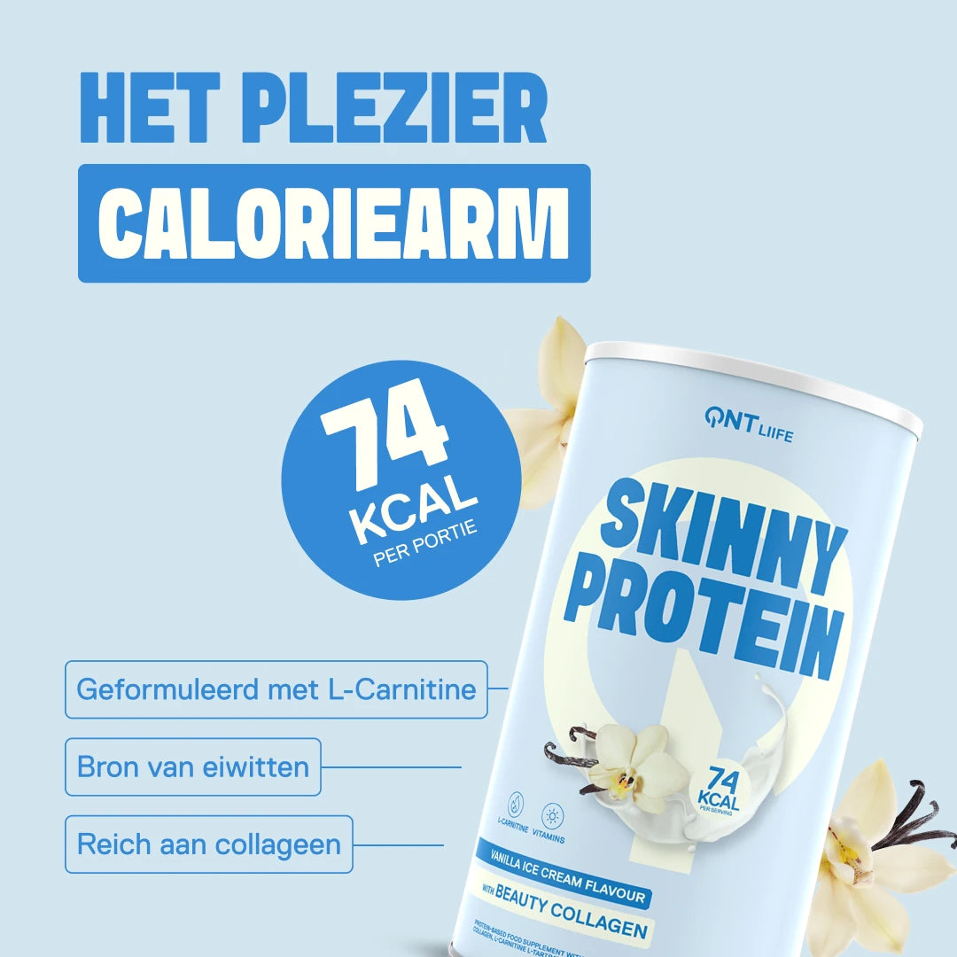 Skinny Protein LIIFE vanille — 12 g eiwit per portie met een zachte vanillesmaak