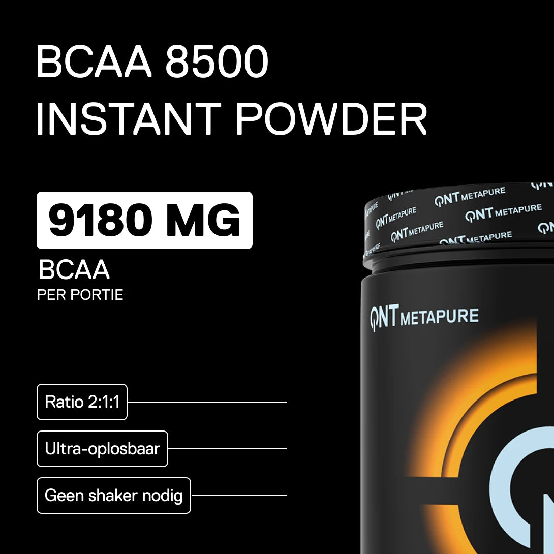 QNT Metapure BCAA 8500 BCAA-poeder — Sinaasappel — visual 1