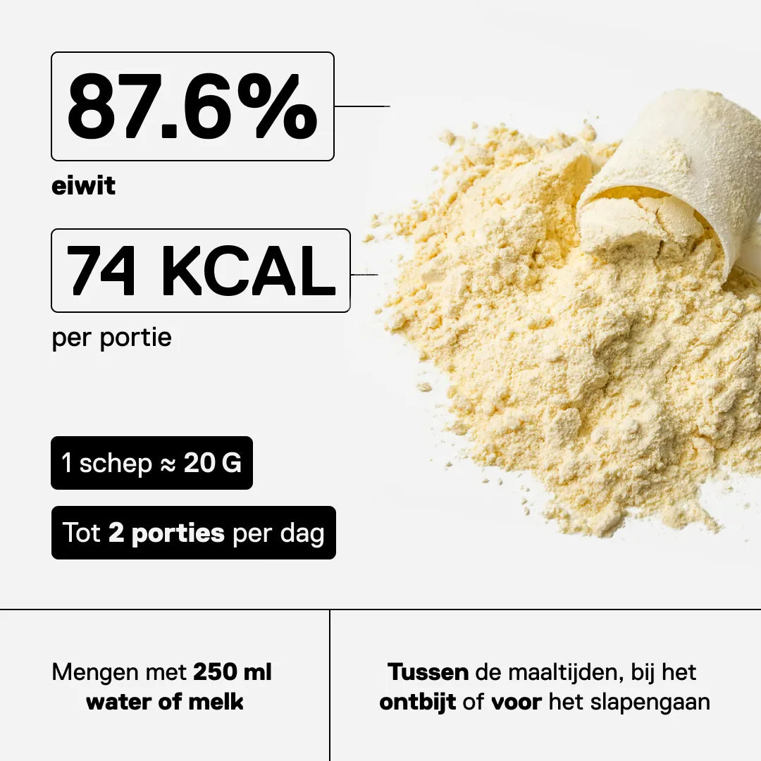QNT METAPURE Caseïne Micellair smaak Vanille - 24g eiwit per portie van 30g, laag in suikers, laag in vetten