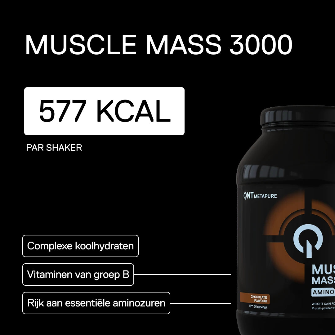 QNT Metapure Muscle Mass 3000 eiwitrijke gainer — Chocolade