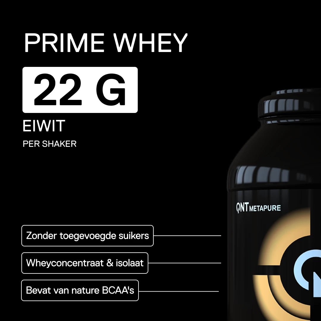 QNT Metapure Prime Whey smaak Cookie - Premium wei-eiwit, lekkere koekjessmaak