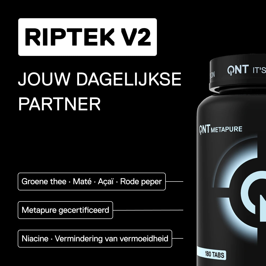 Riptek V2 METAPURE — thermogene vetverbrander, 120 capsules voor een actieve levensstijl