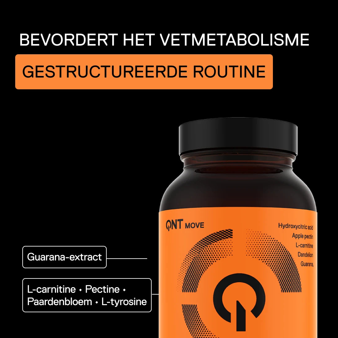 QNT MOVE Burner – guarana-extract, L-carnitine, pectine, paardenbloem en L-tyrosine