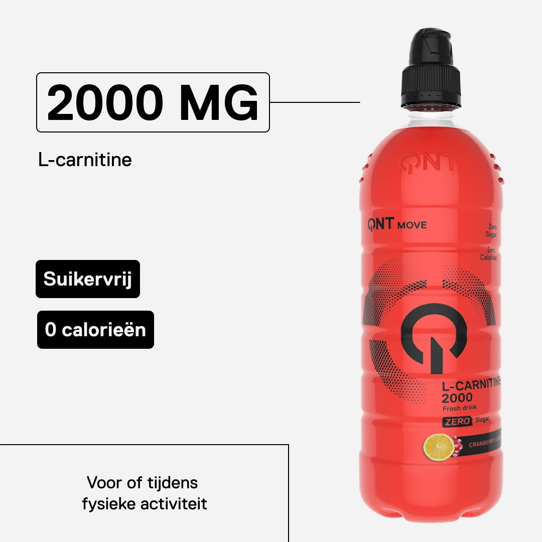 L-Carnitine 2000 mg MOVE veenbes-citroen — 2000 mg L-carnitine ter ondersteuning van de inspanning
