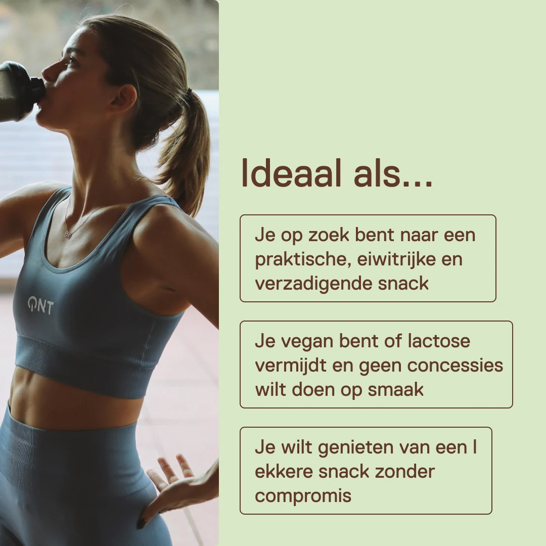 QNT Life Protein Wafer Vegan Hazelnoot – lekkere vegan eiwitsnack