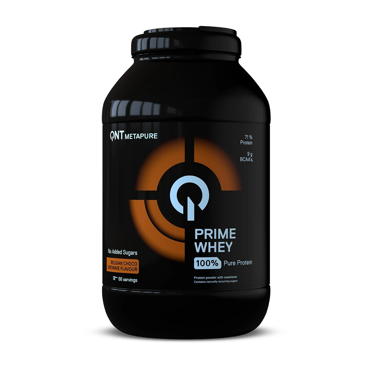 Prime Whey Protéine QNT Brownie chocolat belge 2 kg, protéine whey en poudre