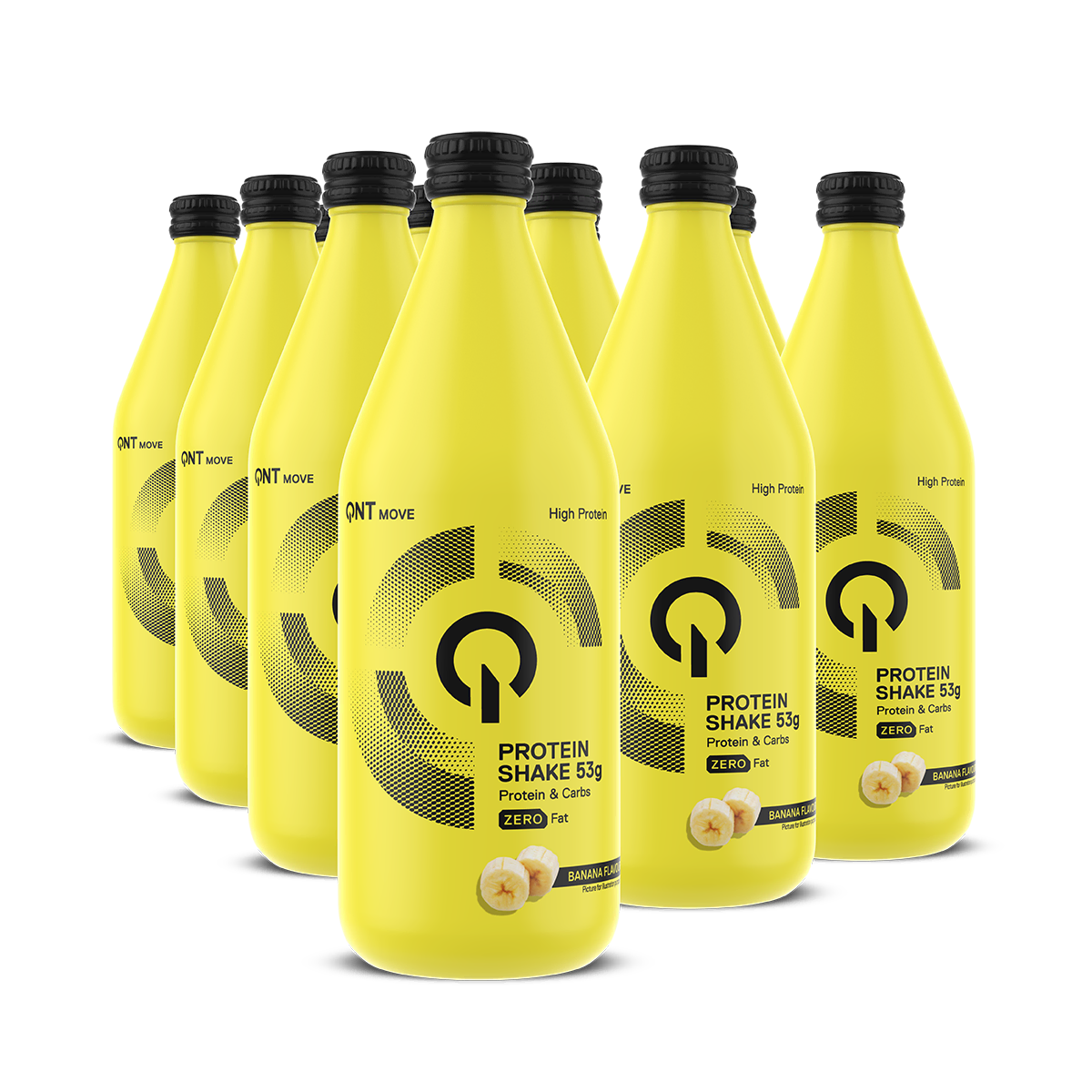 Protein Shake QNT prêt à boire Banane 500 ml, boisson protéinée avec 53 g de protéines