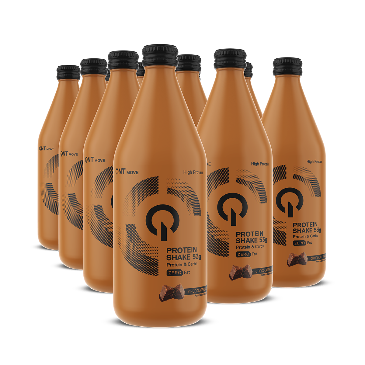 Protein Shake QNT prêt à boire Chocolat 500 ml, shake protéiné riche avec 53 g de protéines