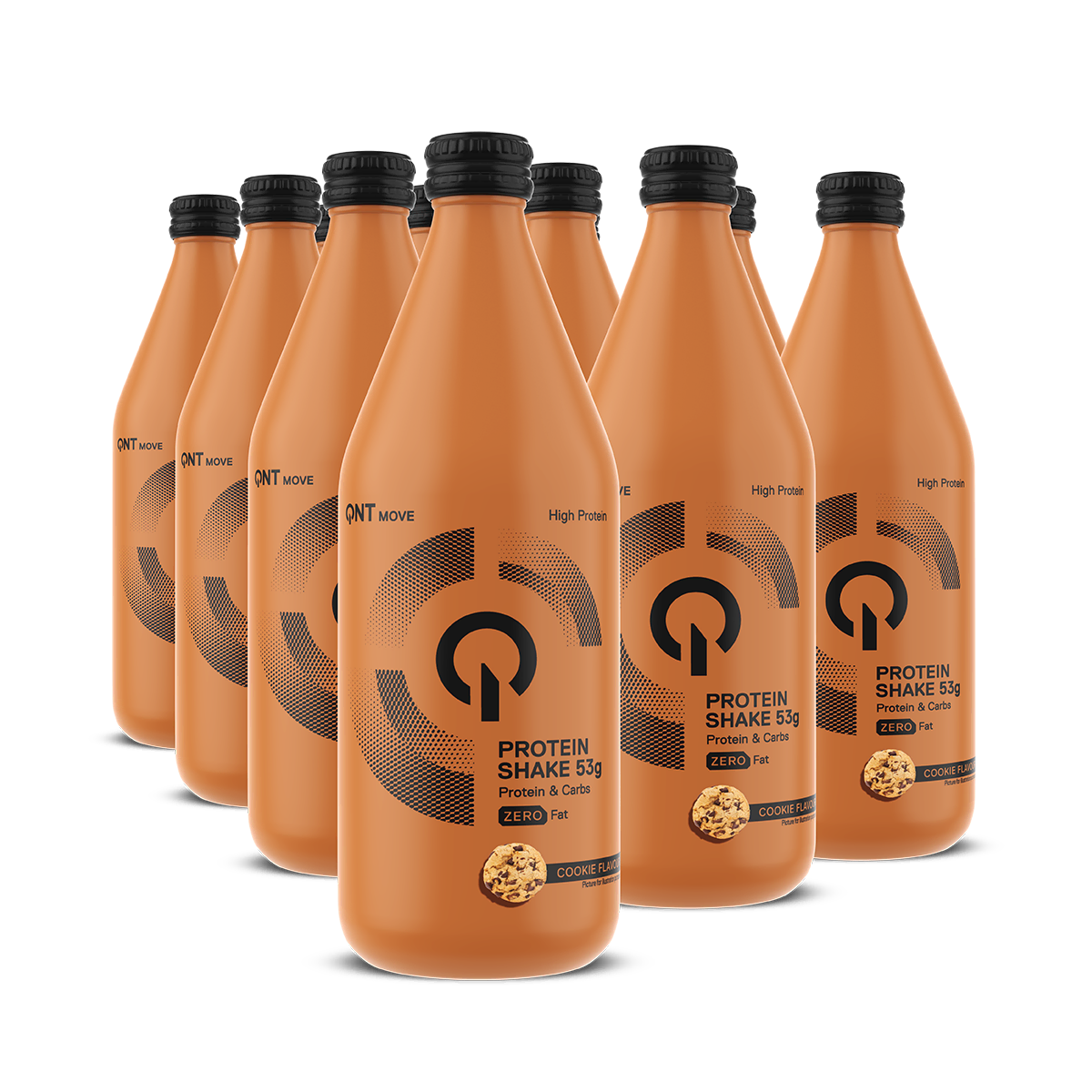 Protein Shake QNT prêt à boire Cookie 500 ml, boisson protéinée gourmande avec 53 g de protéines