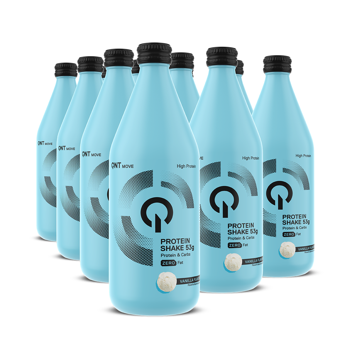 Protein Shake QNT prêt à boire Vanille 500 ml, shake protéiné avec 53 g de protéines