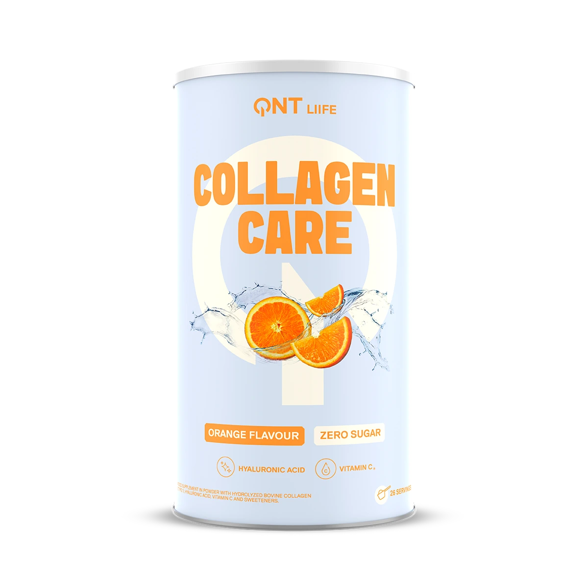 Complément alimentaire QNT Collagène Care Orange, boisson au collagène avec vitamines et minéraux