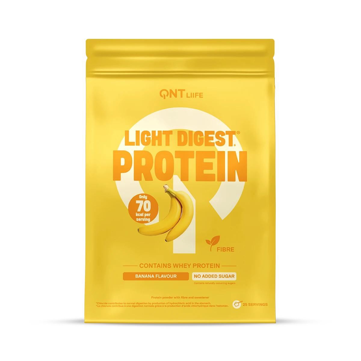 Light Digest Whey Protéine 500 g QNT Banane, poudre de protéine whey légère à mélanger