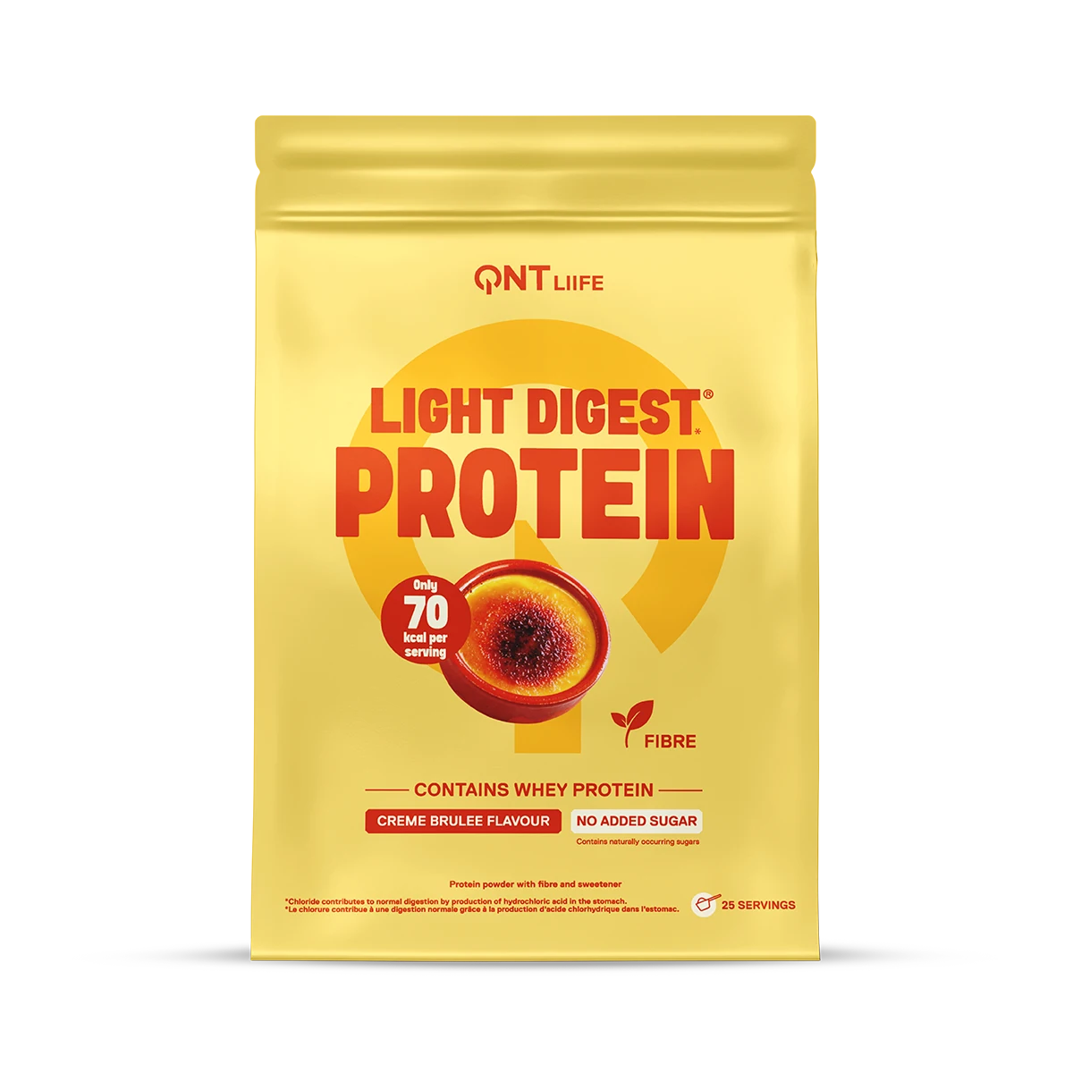 Light Digest Whey Protéine 500 g QNT Crème brûlée, protéine whey savoureuse en poudre
