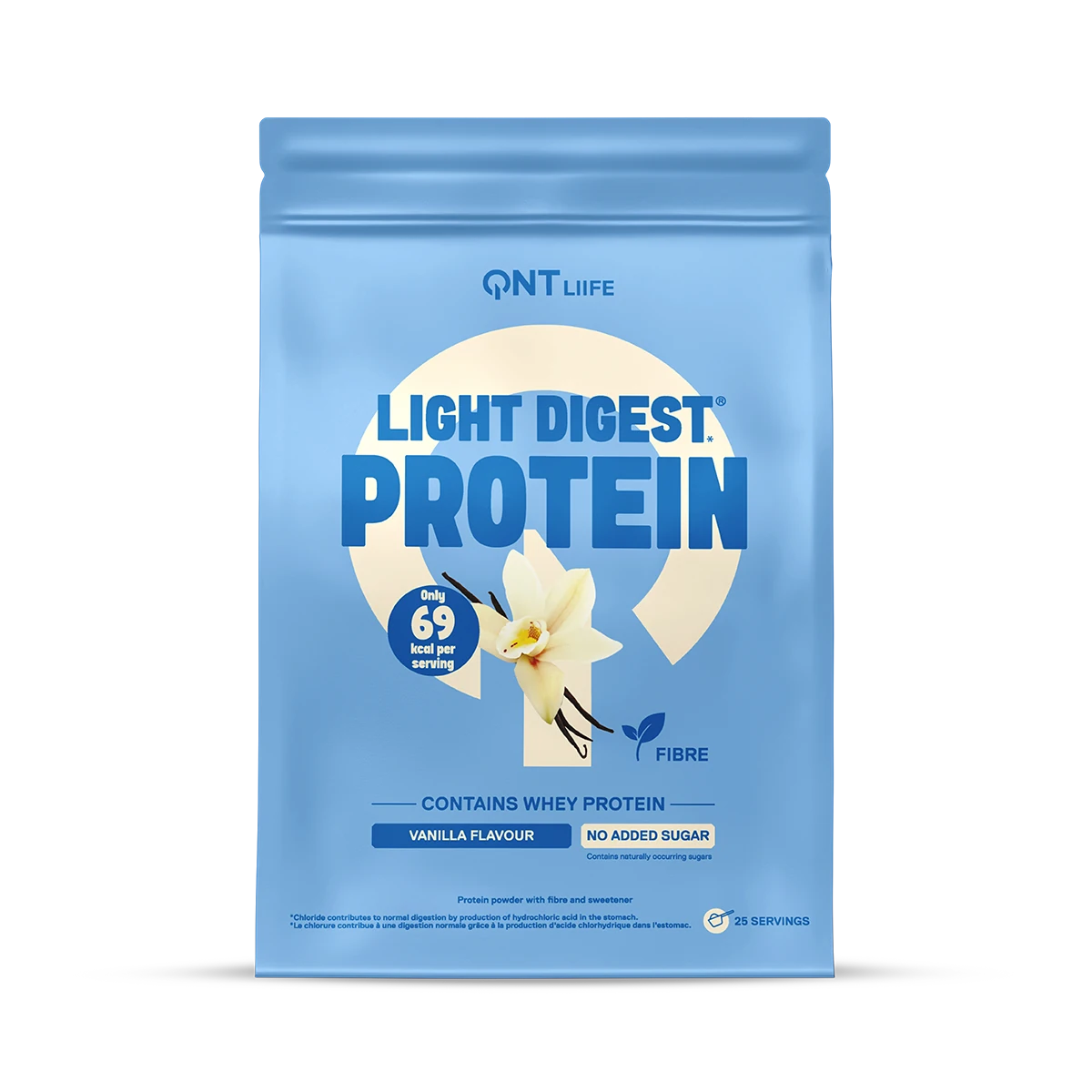Light Digest Whey Protéine 500 g QNT Vanille, protéine whey légère pour shaker