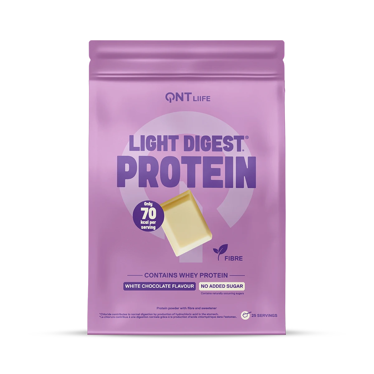 Light Digest Whey Protéine 500 g QNT Chocolat blanc, protéine whey légère et savoureuse