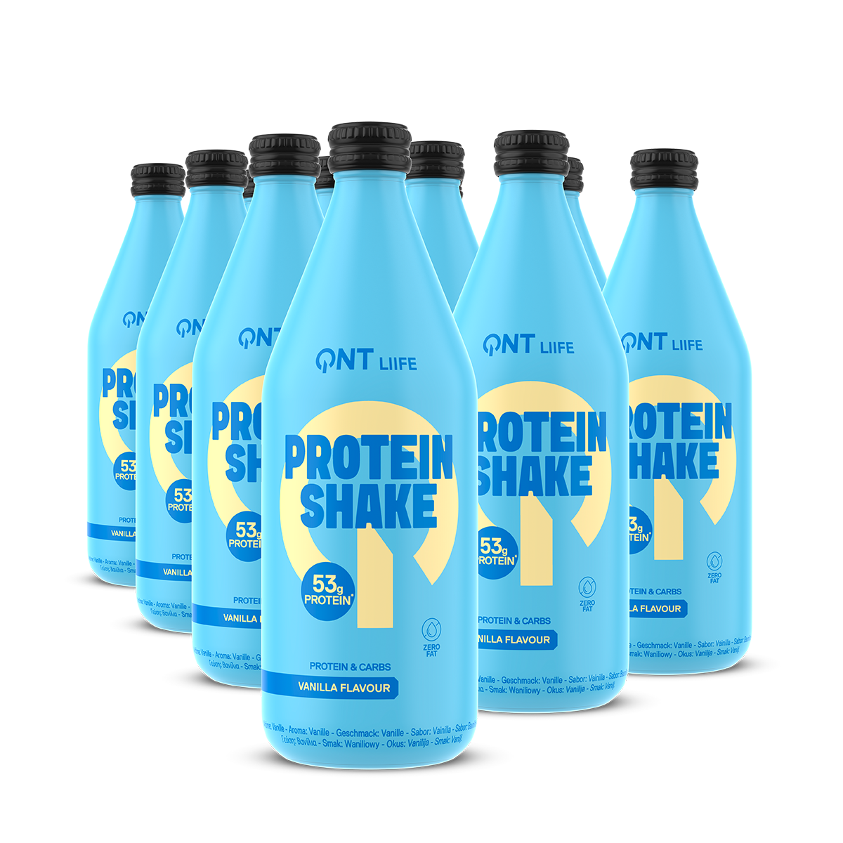 Protein Shake QNT prêt à boire Vanille 500 ml, shake protéiné avec 53 g de protéines