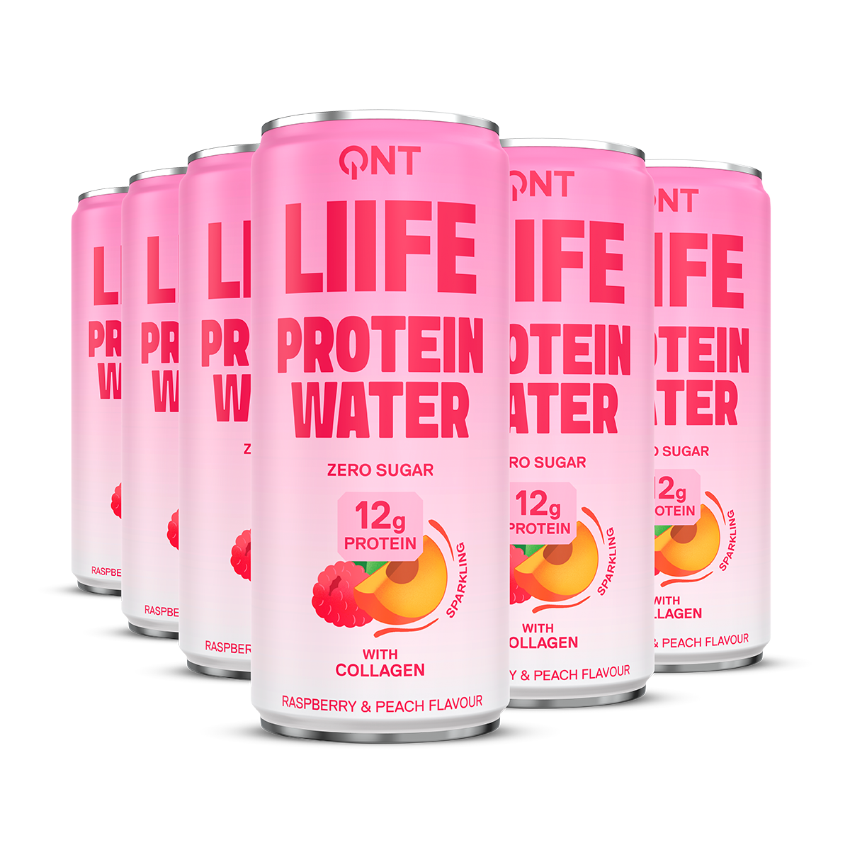 Protein Water QNT Liife framboise pêche 330 ml - 10g de Proteine