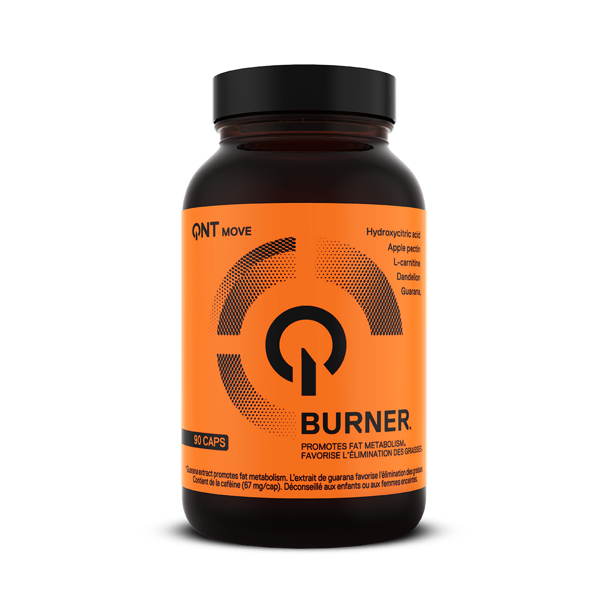Complément alimentaire QNT Fat Burner, formule brûleur de graisses en gélules pour personnes actives