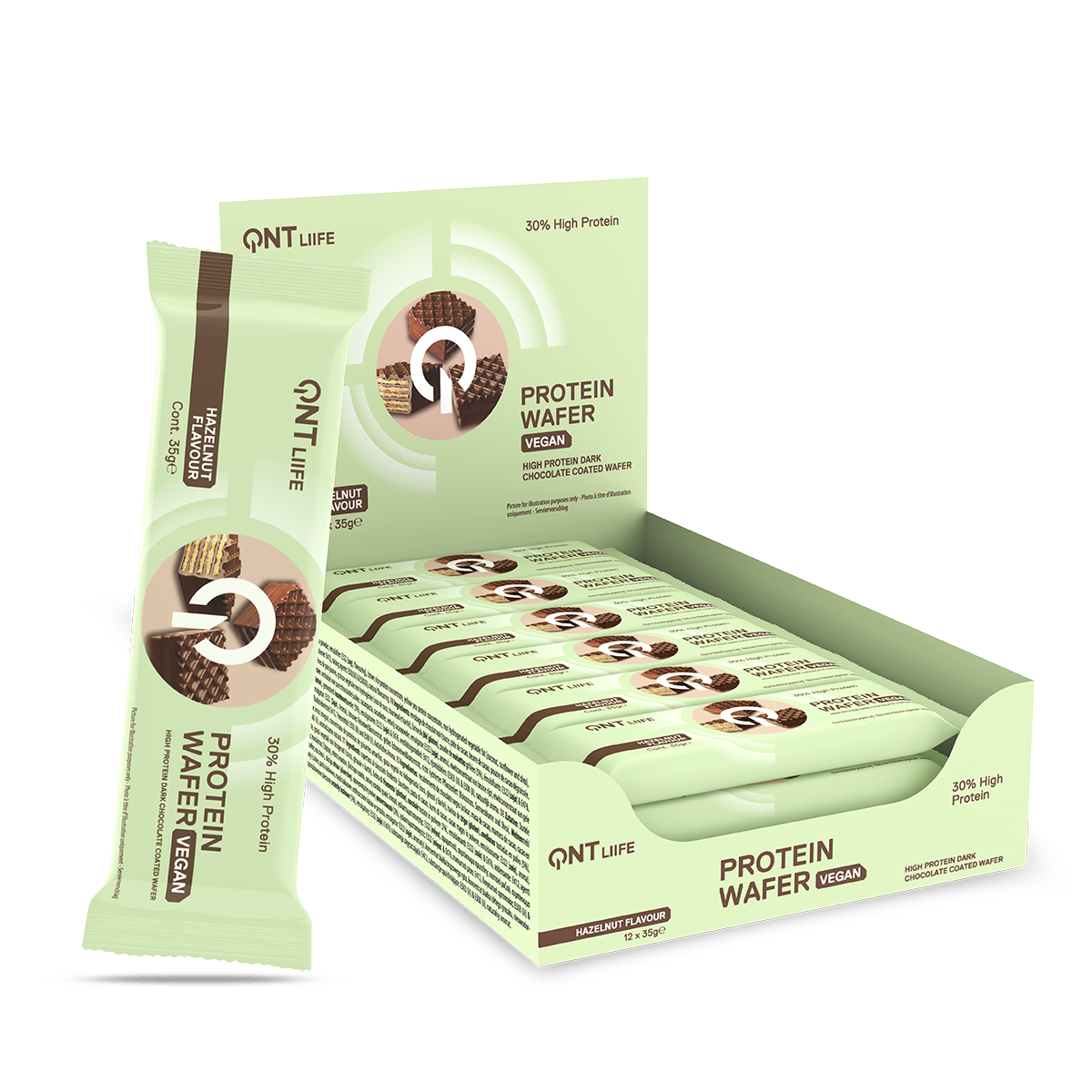 Gaufrette protéinée végétale QNT Vegan Protein Wafer 35 g