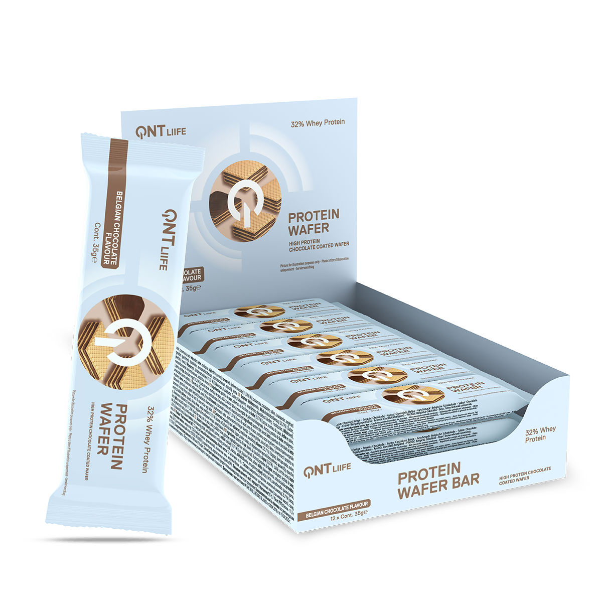 Gaufrette protéinée QNT Protein Wafer chocolat 35 g