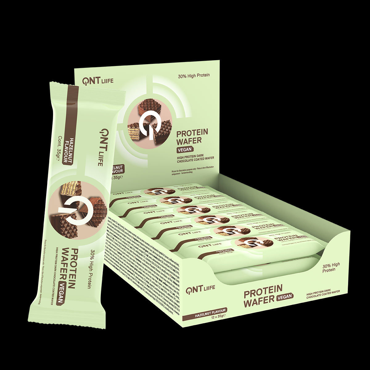 Vegan Protein wafer | 12 x 35 g Noisette
