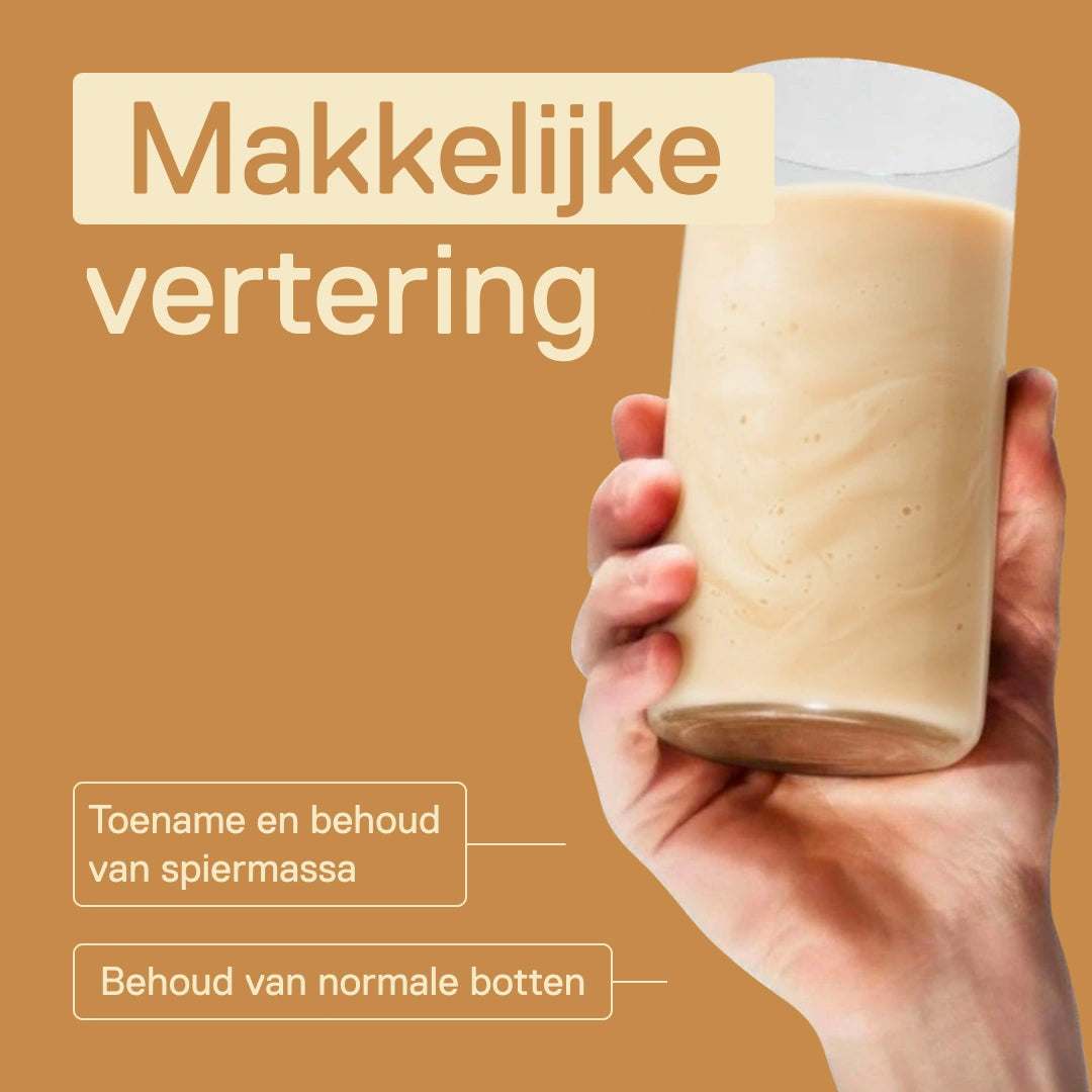 Light Digest Whey shake QNT Gezouten karamel – makkelijke vertering; eiwitten dragen bij tot de toename en het behoud van spiermassa en tot het behoud van normale botten
