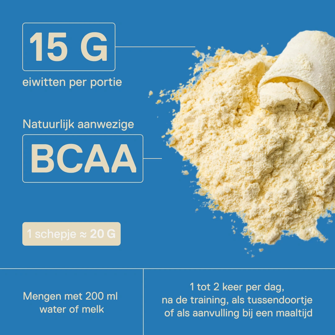 Light Digest wei-eiwit QNT Vanille – 15 g eiwitten per portie met natuurlijk aanwezige BCAA, 1 schepje ≈ 20 g mengen met 200 ml water of melk