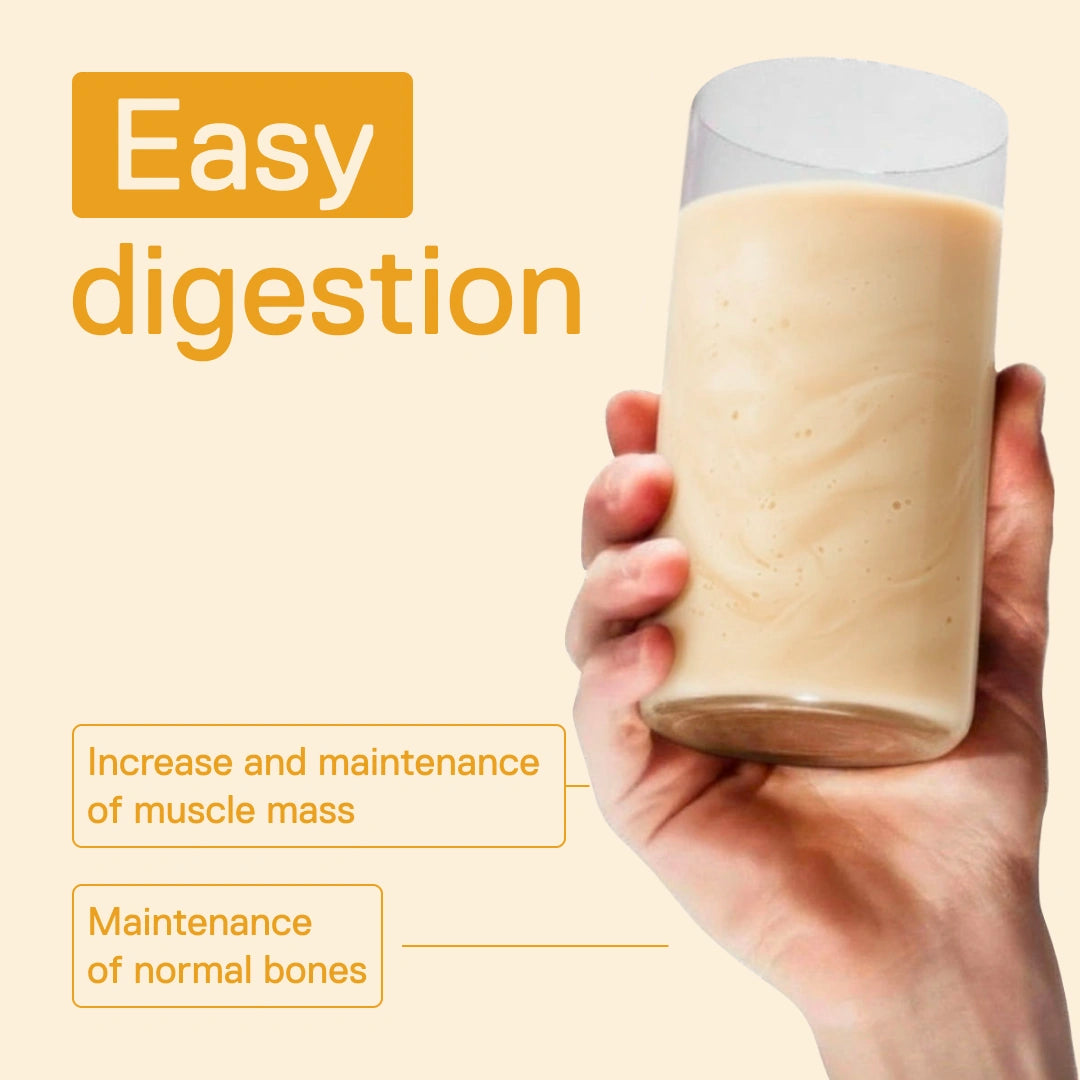 QNT Light Digest Whey Banana shake – easy digestion; protein contributes to the growth and maintenance of muscle mass and the maintenance of normal bones