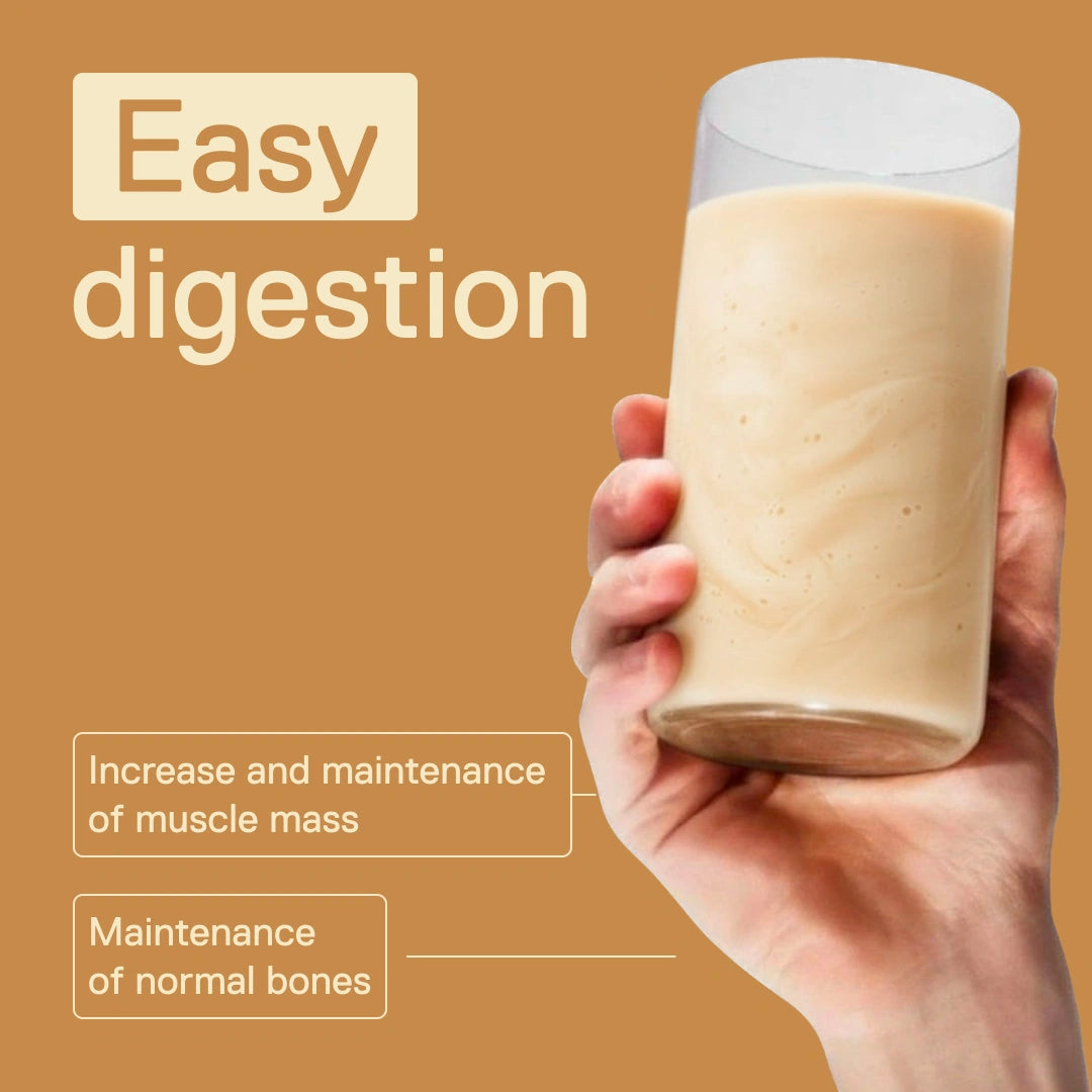 QNT Light Digest Whey Salted Caramel shake – easy digestion; protein contributes to the growth and maintenance of muscle mass and the maintenance of normal bones