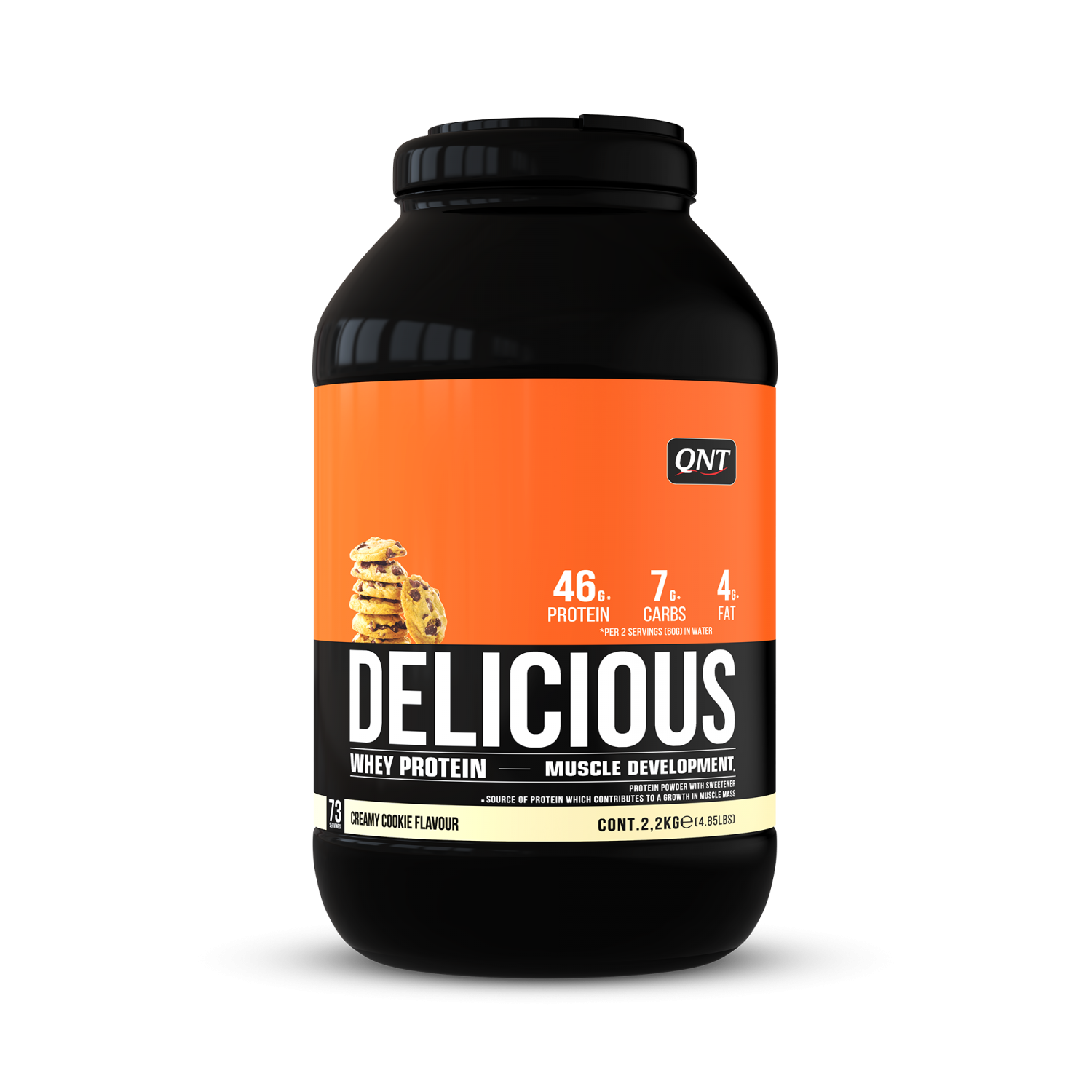 Delicious Protéines Whey Poudre | 2,2 kg Crème de cookie