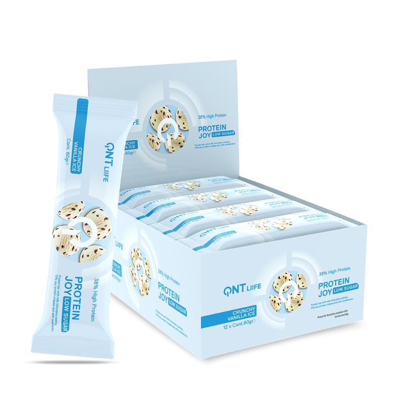Protein Joy Barre | 12 x 60 g Crunchy Vanilla Ice Protein Joy Barre | 12 x 60 g Crunchy Vanilla Ice