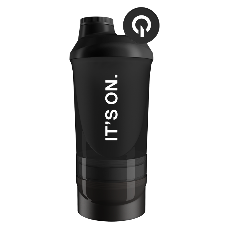 Shaker QNT IT'S ON black smoke | 600 ml + 350 ml Shaker QNT IT'S ON black smoke | 600 ml + 350 ml