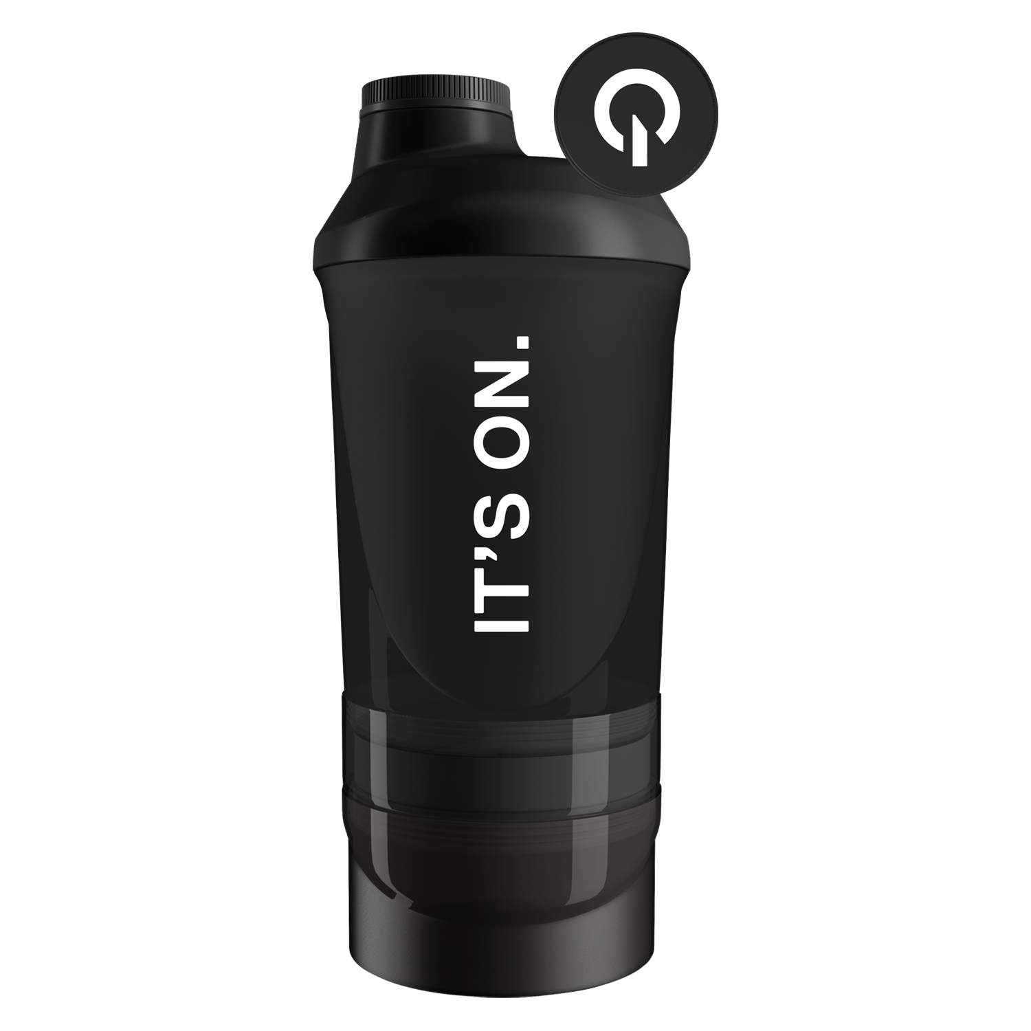Shaker QNT IT'S ON black smoke | 600 ml + 350 ml Shaker QNT IT'S ON black smoke | 600 ml + 350 ml