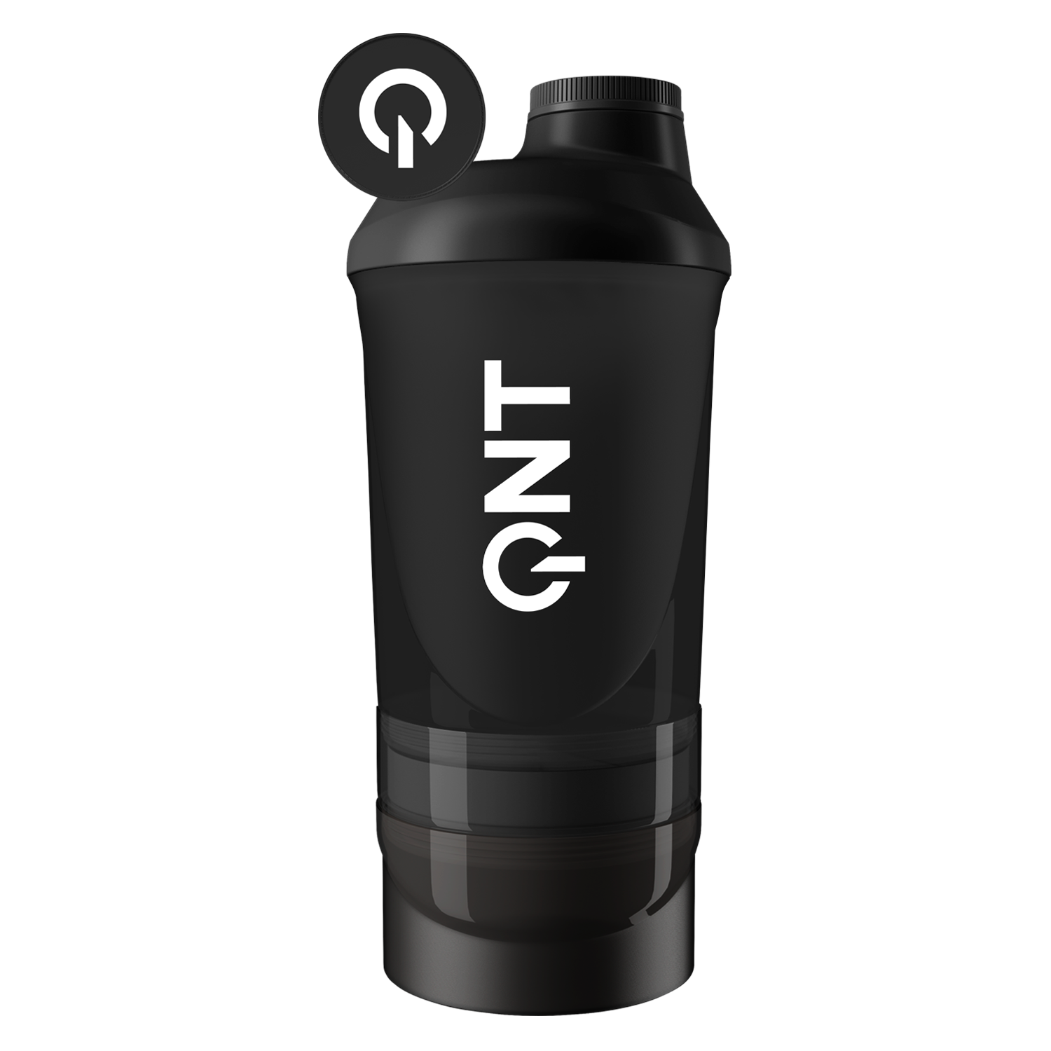 Shaker QNT IT'S ON black smoke | 600 ml + 350 ml Shaker QNT IT'S ON black smoke | 600 ml + 350 ml