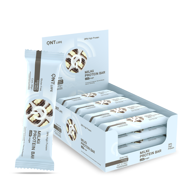 Milkii Eiwit bar | 12 x 60 g Chocolade en Kokosvlokken Milkii Eiwit bar | 12 x 60 g Chocolade en Kokosvlokken