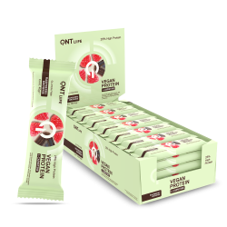Veganistische eiwitreep met L-carnitine | 28 x 40 g Frambozen brownie