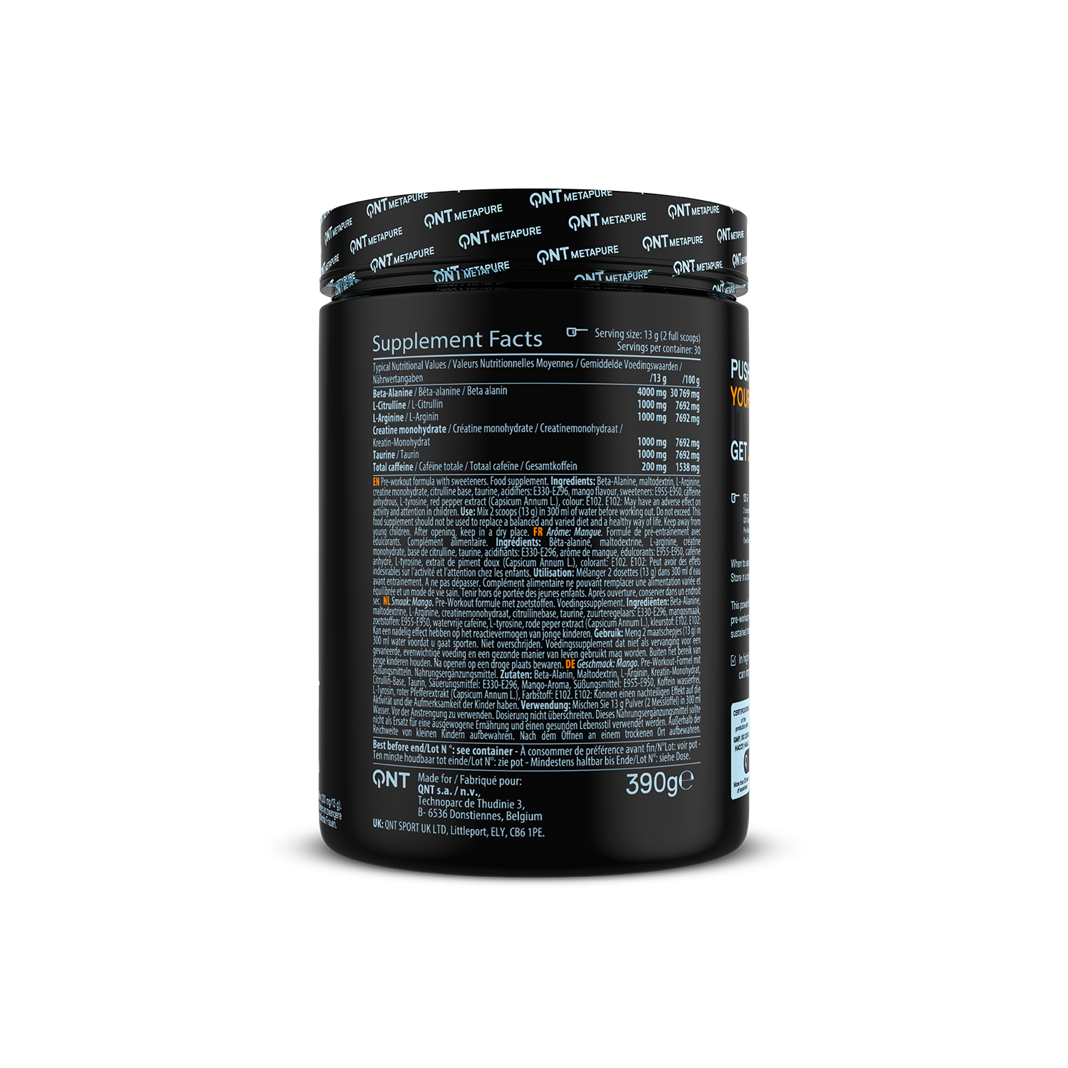 Metapure overdrive pre workout mangue| 390G Metapure overdrive pre workout mangue| 390G