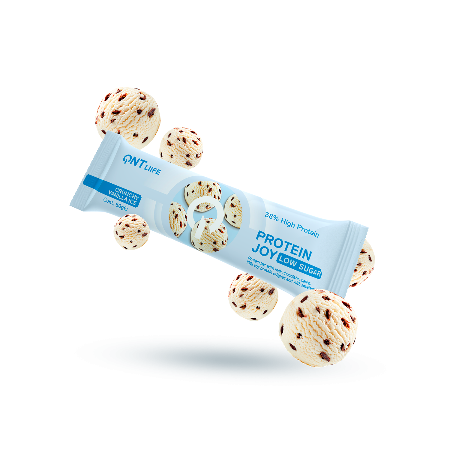 Protein Joy Barre | 12 x 60 g Crunchy Glace vanille Protein Joy Barre | 12 x 60 g Crunchy Glace vanille