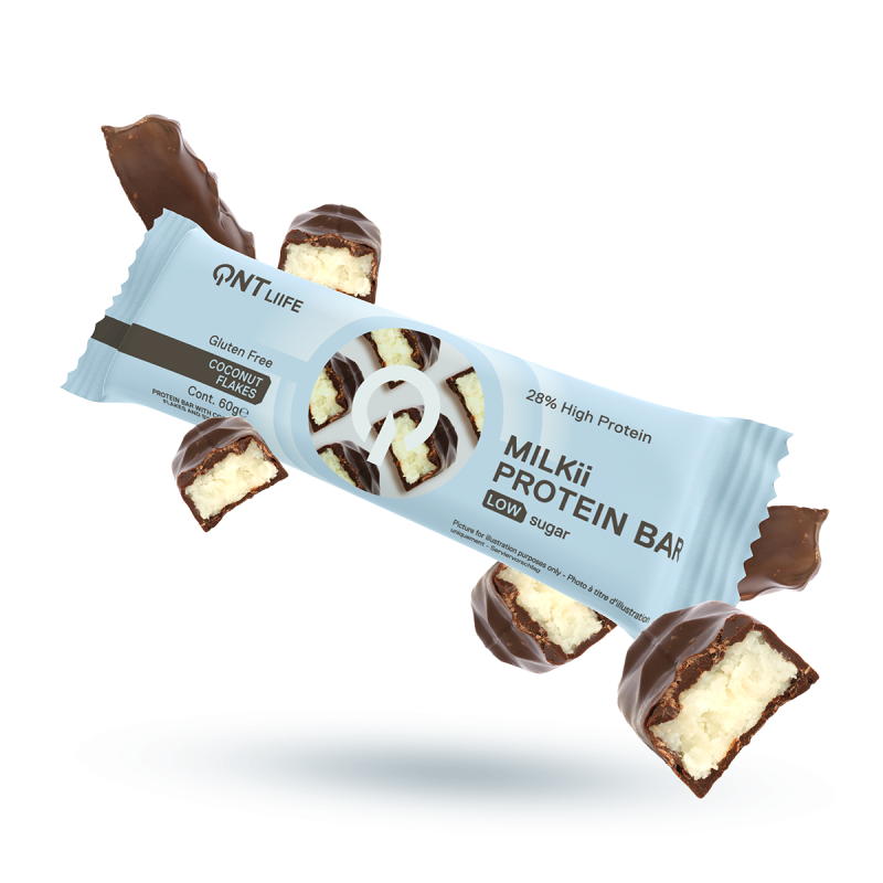 Milkii Eiwit bar | 12 x 60 g Chocolade en Kokosvlokken Milkii Eiwit bar | 12 x 60 g Chocolade en Kokosvlokken