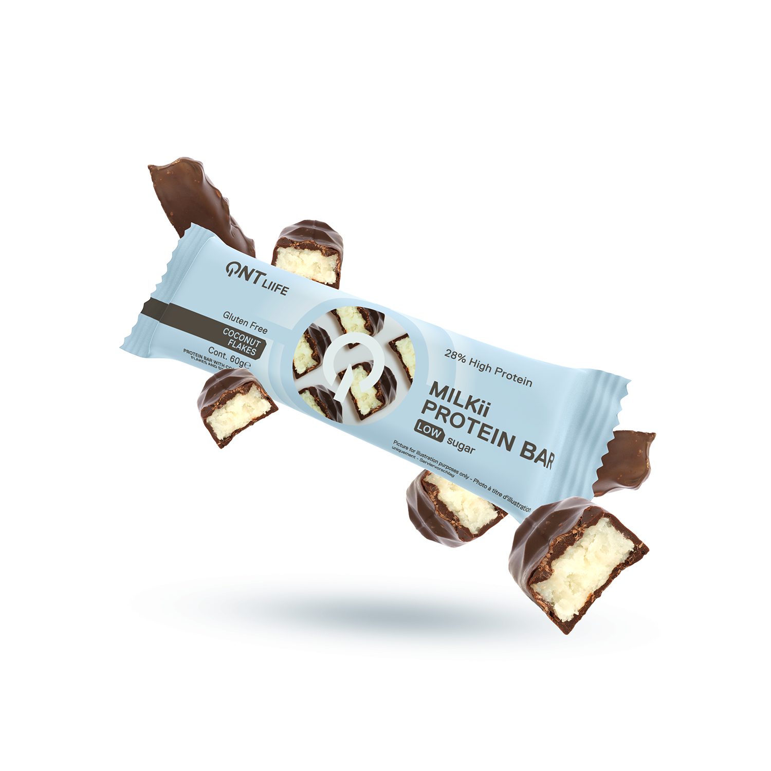 Milkii Eiwit bar | 12 x 60 g Chocolade en Kokosvlokken Milkii Eiwit bar | 12 x 60 g Chocolade en Kokosvlokken
