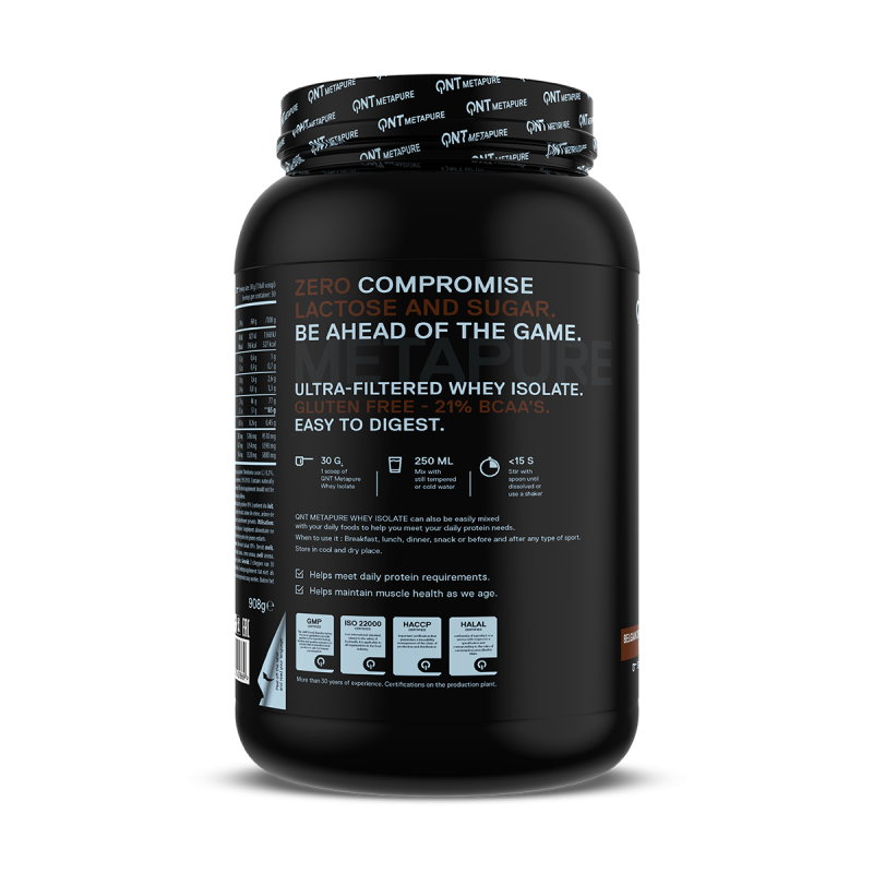 Metapure Whey Protein Isolate  - Belgian Chocolate - 908 g Metapure Whey Protein Isolate  - Belgian Chocolate - 908 g