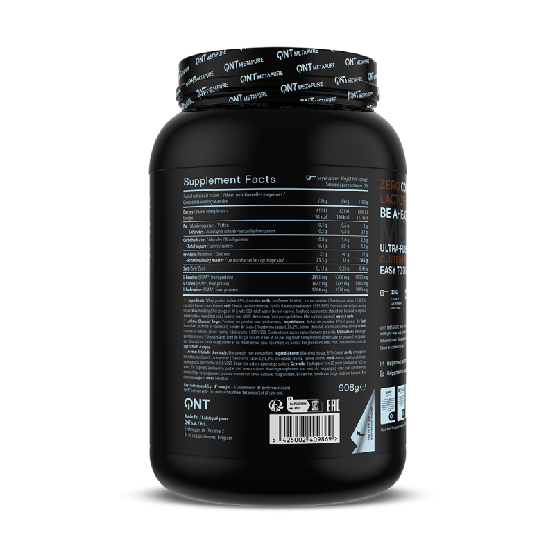 Metapure Whey Protein Isolate  - Belgian Chocolate - 908 g Metapure Whey Protein Isolate  - Belgian Chocolate - 908 g