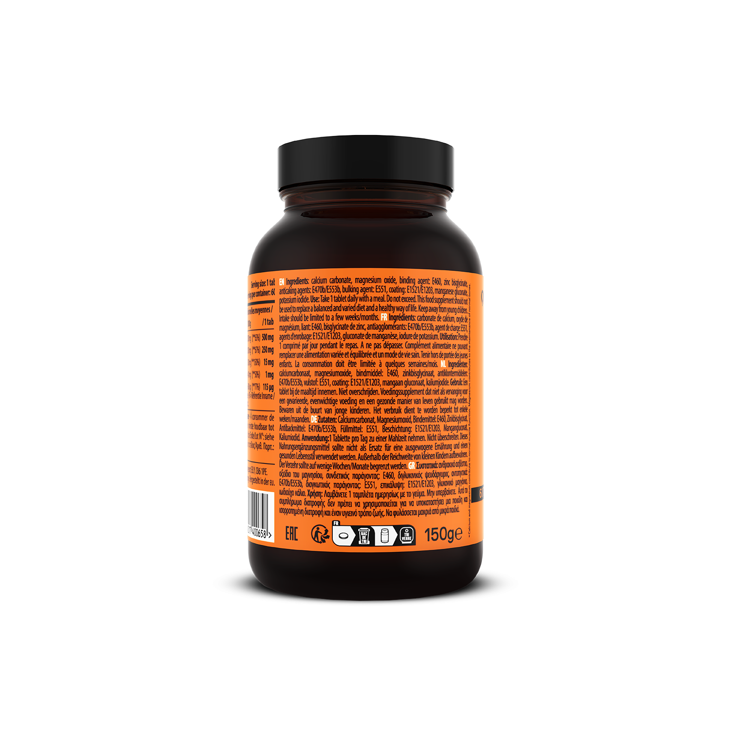 Calcium-Magnesium-Zinc | 60 Tablettes Calcium-Magnesium-Zinc | 60 Tablettes