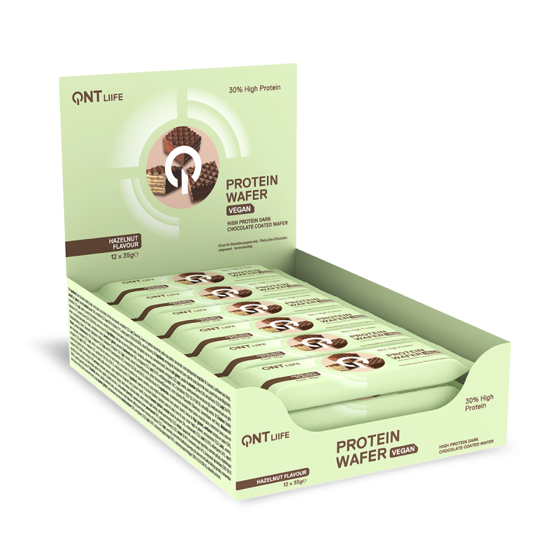 Vegan Protein wafer | 12 x 35 g Hazelnoot Vegan Protein wafer | 12 x 35 g Hazelnoot