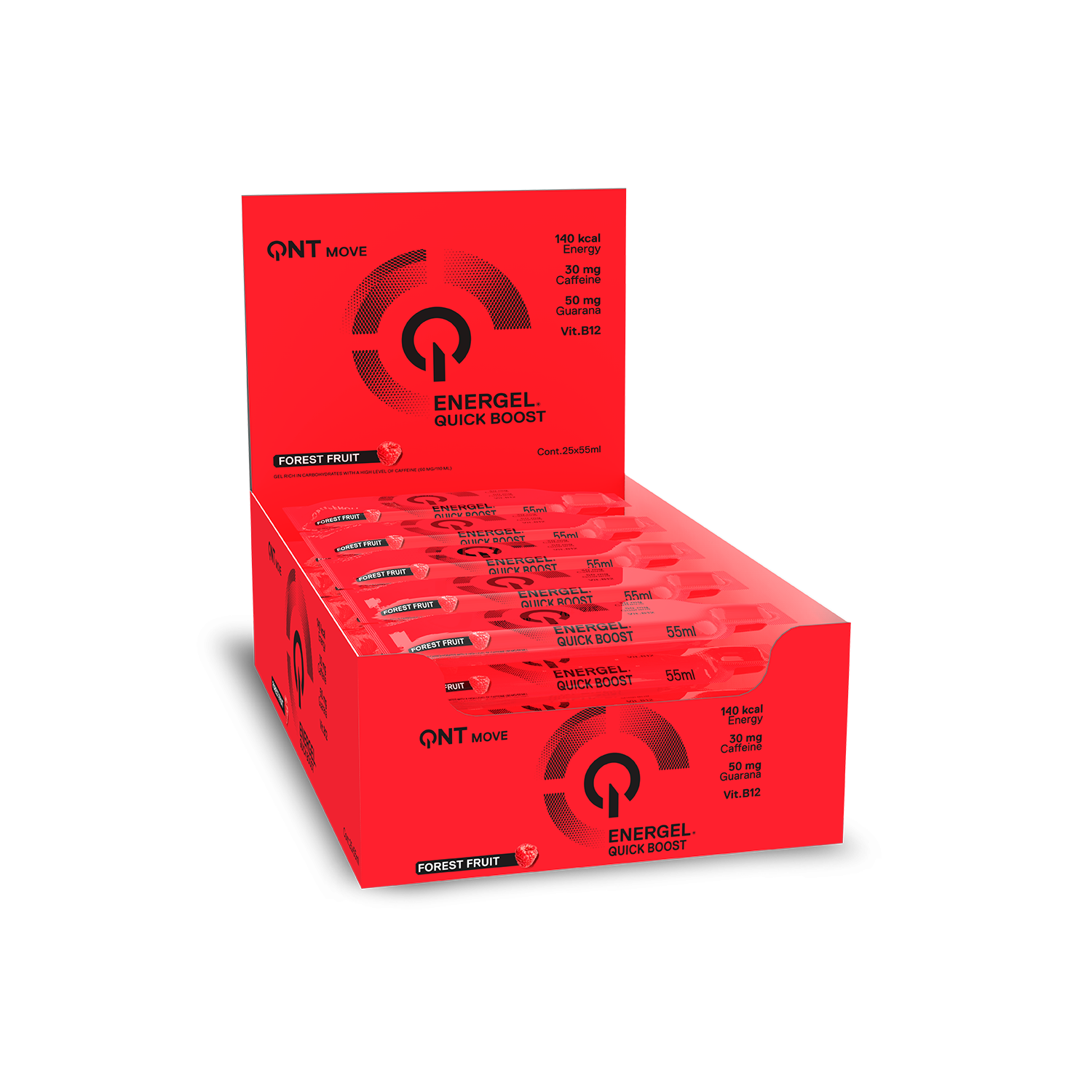 Gel énergétique Energel Quick Boost | 25 x 55 ml | Fruits des bois Gel énergétique Energel Quick Boost | 25 x 55 ml | Fruits des bois