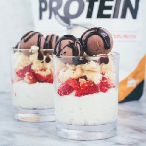 Dessert sain au fromage cottage