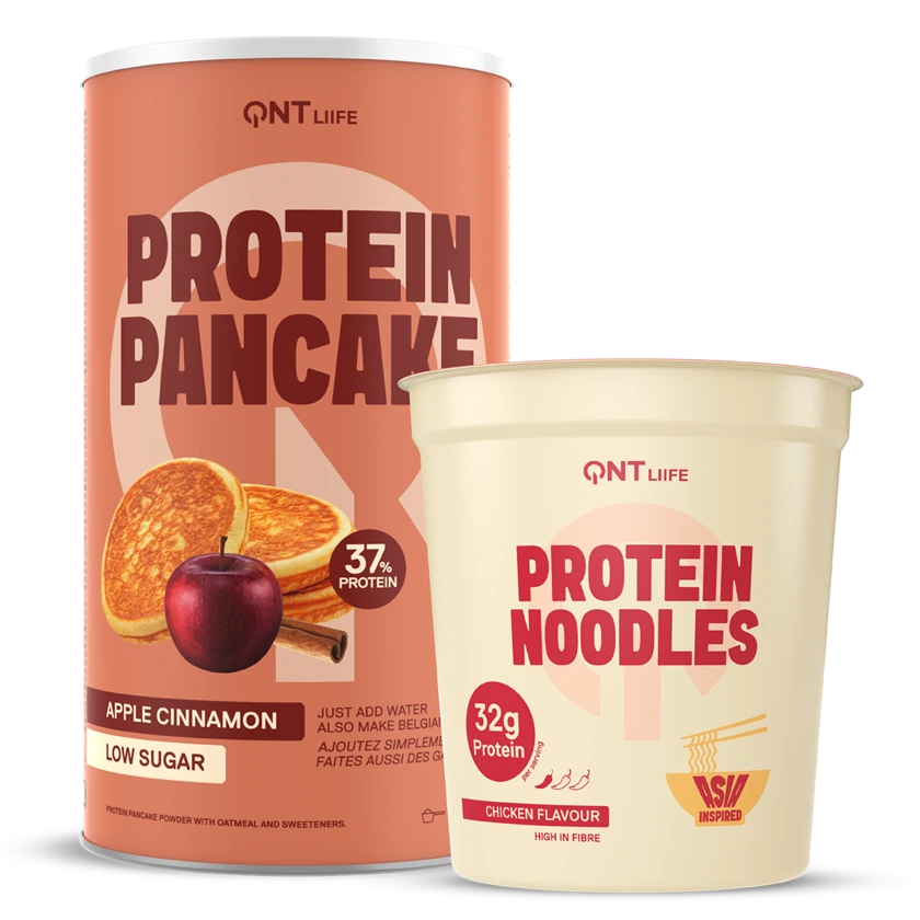 QNT Protein Noodles Chicken and Protein Pancake Apple Cinnamon bundle