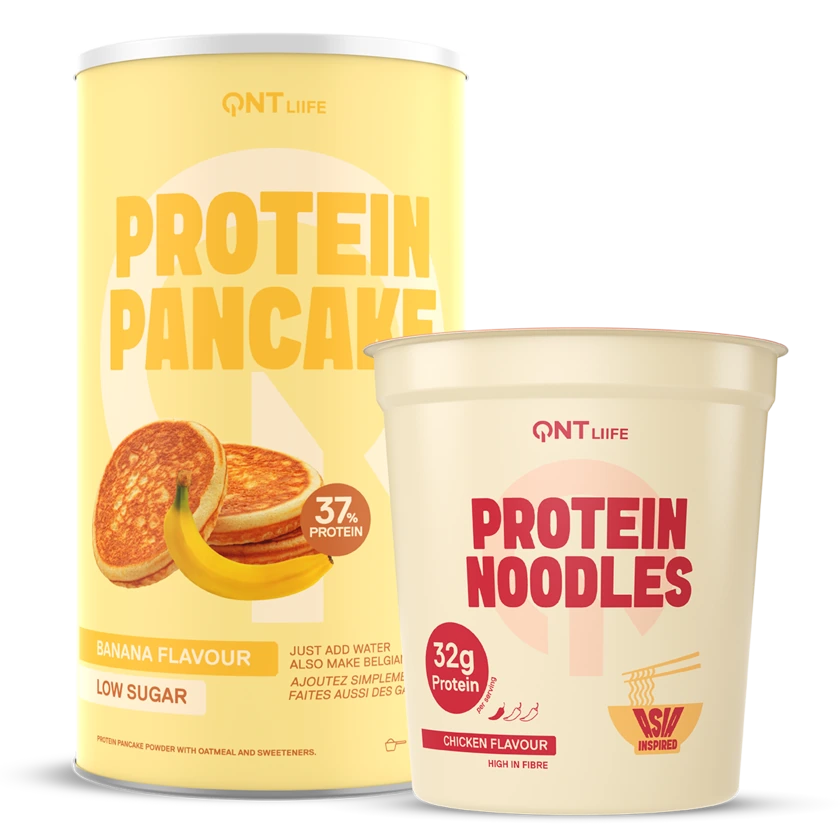 QNT Protein Noodles Chicken and Protein Pancake Banana bundle