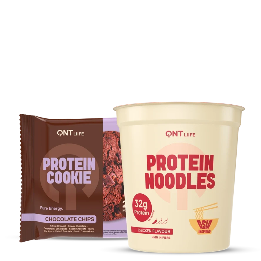 Pack QNT Protein Noodles Poulet et Protein Cookie Pépites de chocolat